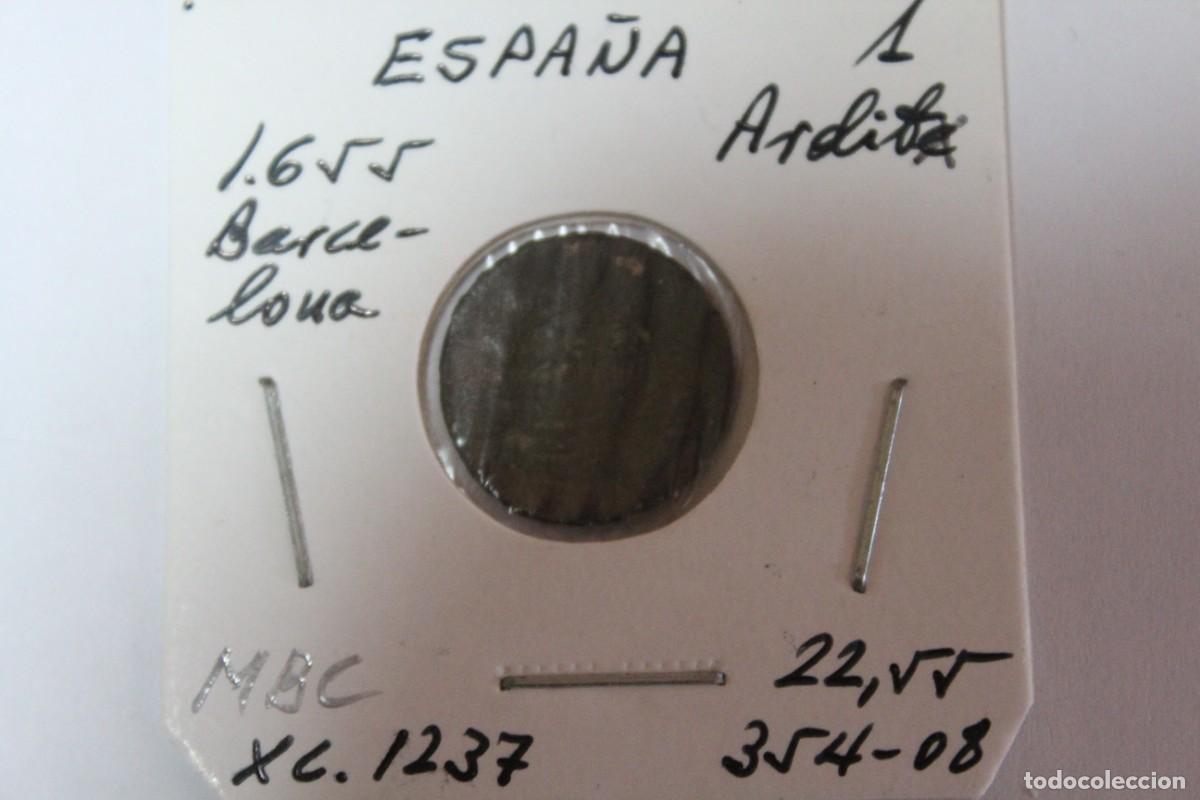 Monedas de Espa&ntilde;a: Moneda de 1 Ardite de 1655 Xc.1237 BARCELONA en MBC - Foto 1