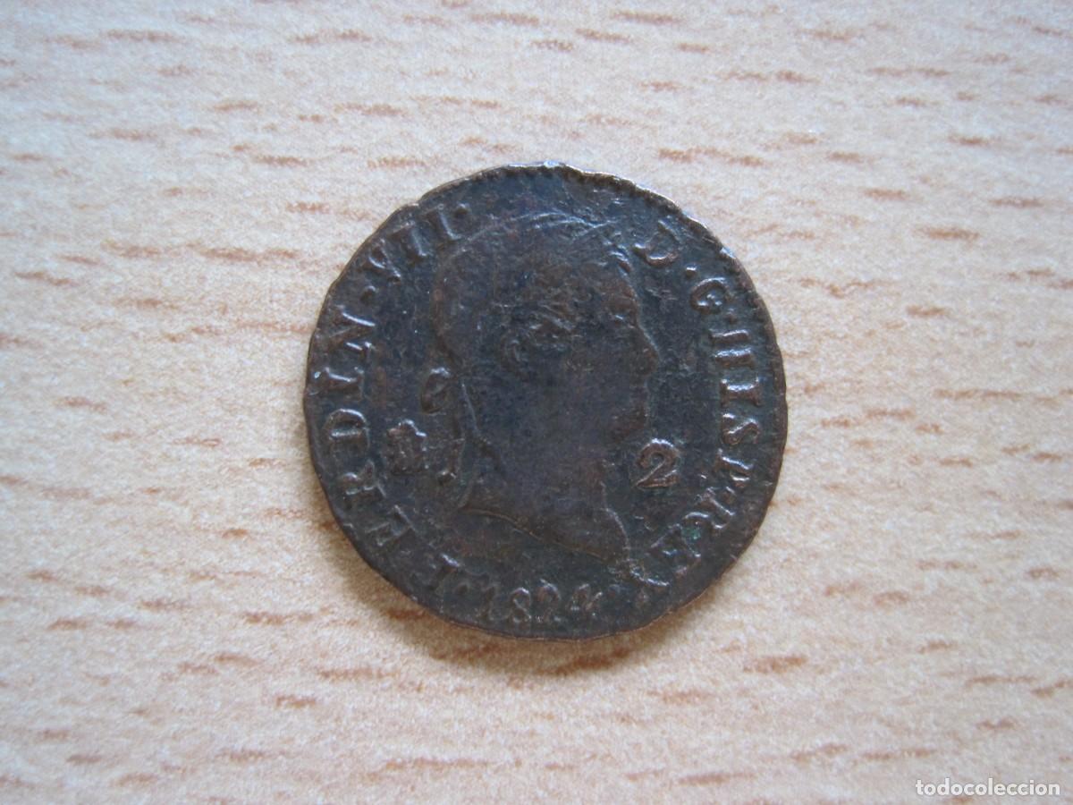 Monedas de Espa&ntilde;a: 1824 2 MARAVEDIS - Foto 1