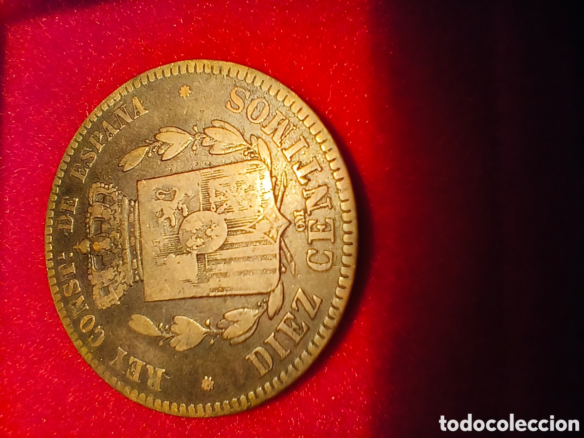 Monedas de Espa&ntilde;a: 1879. 10 c&eacute;ntimos. Alfonso XII - Foto 4