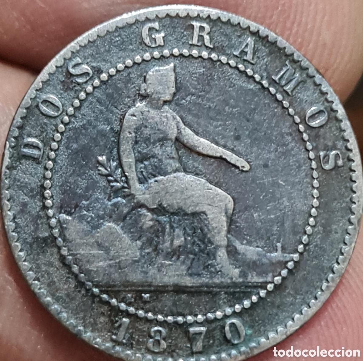 Monedas de Espa&ntilde;a: Moneda Espa&ntilde;a,1.870, 2 Centimos,BC. - Foto 1