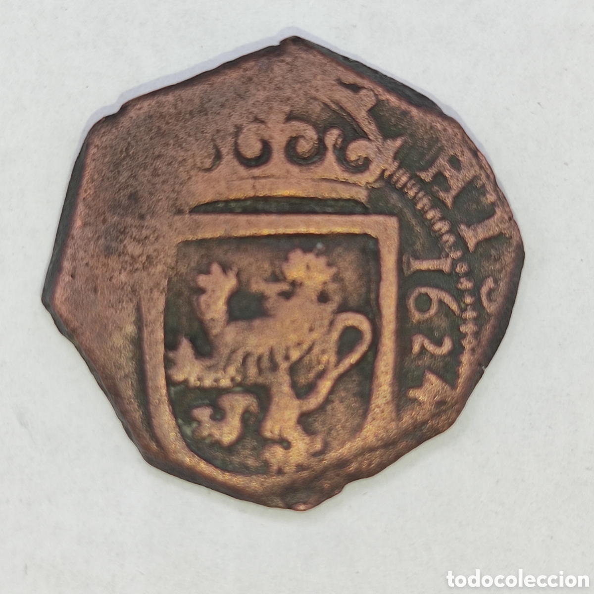 Monedas de Espa&ntilde;a: MONEDA DE COBRE. A&Ntilde;O 1624 - Foto 2