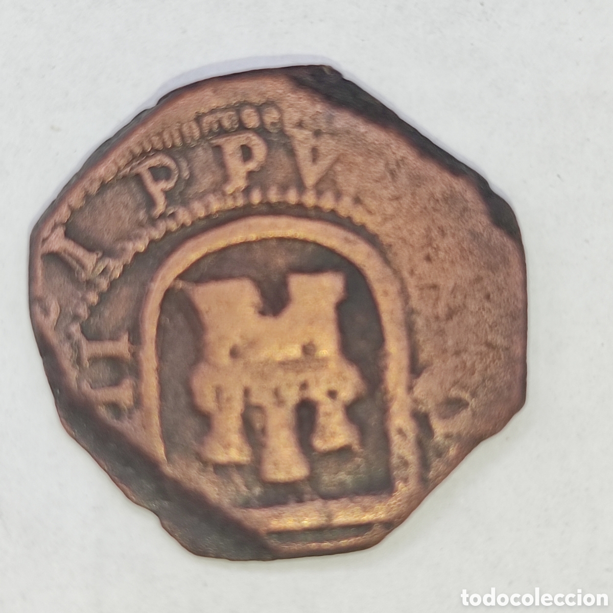 Monedas de Espa&ntilde;a: MONEDA DE COBRE. A&Ntilde;O 1624 - Foto 1