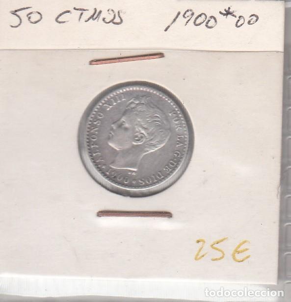 Monedas de Espa&ntilde;a: ESPA&Ntilde;A - 50 CENTIMOS DE PLATA DEL A&Ntilde;O 1900*00 - Foto 2