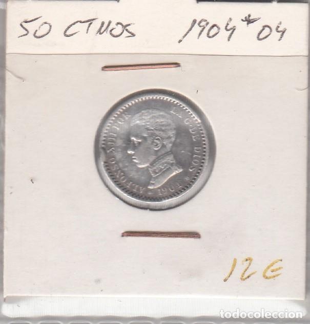 Monedas de Espa&ntilde;a: ESPA&Ntilde;A - 50 CENTIMOS DE PLATA DEL A&Ntilde;O 1904*04 - Foto 2