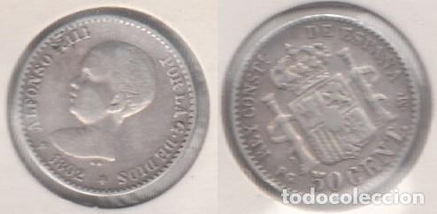 Monedas de Espa&ntilde;a: ESPA&Ntilde;A - 50 CENTIMOS DE PLATA DEL A&Ntilde;O 1892*92 - Foto 1
