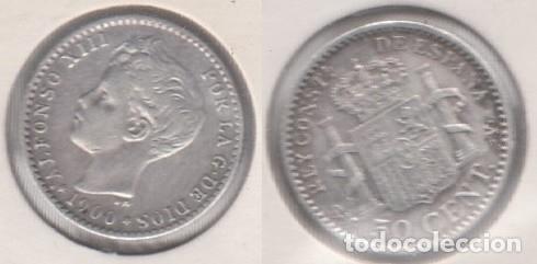 Monedas de Espa&ntilde;a: ESPA&Ntilde;A - 50 CENTIMOS DE PLATA DEL A&Ntilde;O 1900*00 - Foto 1