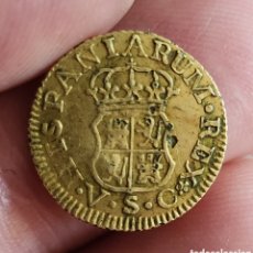 Monete da Spagna: 1/2 ESCUDO ORO SEVILLA FERNANDO VI 1748 RARA ENSAYADOR VC