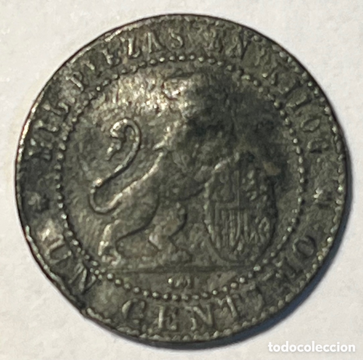 Monedas de Espa&ntilde;a: 1 C&Eacute;NTIMO - GOBIERNO PROVISIONAL - 1870 - COBRE - Foto 2
