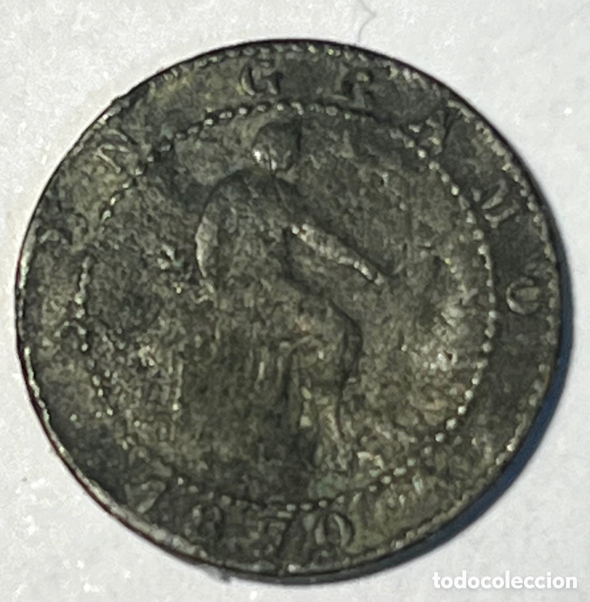 Monedas de Espa&ntilde;a: 1 C&Eacute;NTIMO - GOBIERNO PROVISIONAL - 1870 - COBRE - Foto 1
