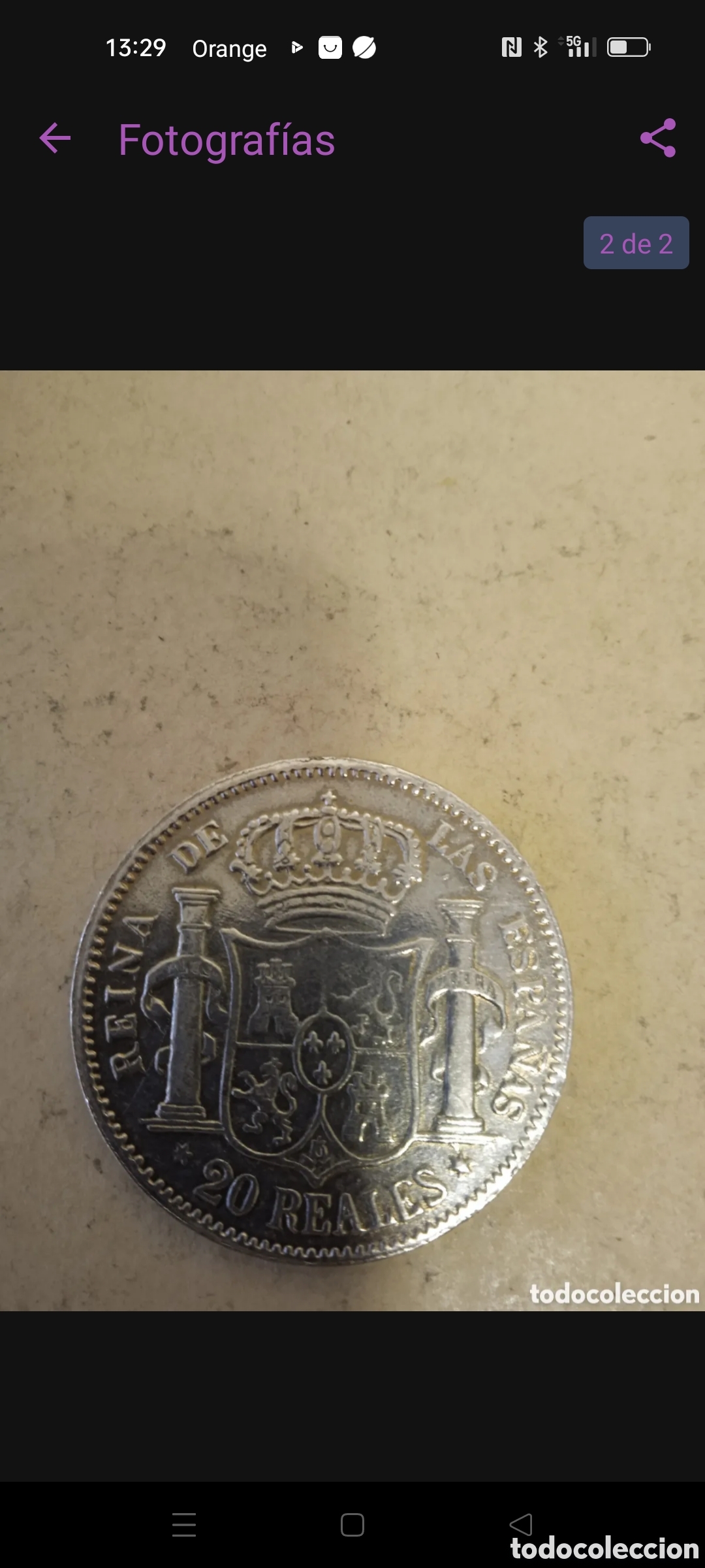 Monedas de Espa&ntilde;a: Moneda de 20 reales - Foto 2