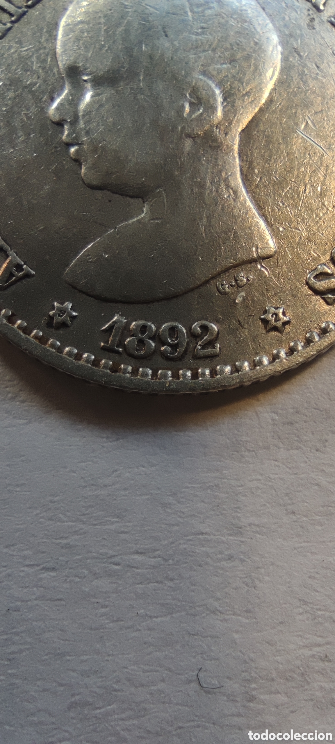 Monedas de Espa&ntilde;a: 50 centimos 1892 *9-2 Alfonso XIII - Foto 2