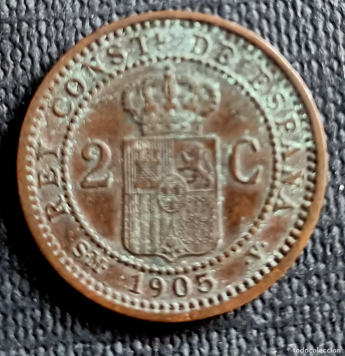 Monedas de Espa&ntilde;a: 2 Centimos 1905 - Alfonso XIII - Espa&ntilde;a - Foto 1