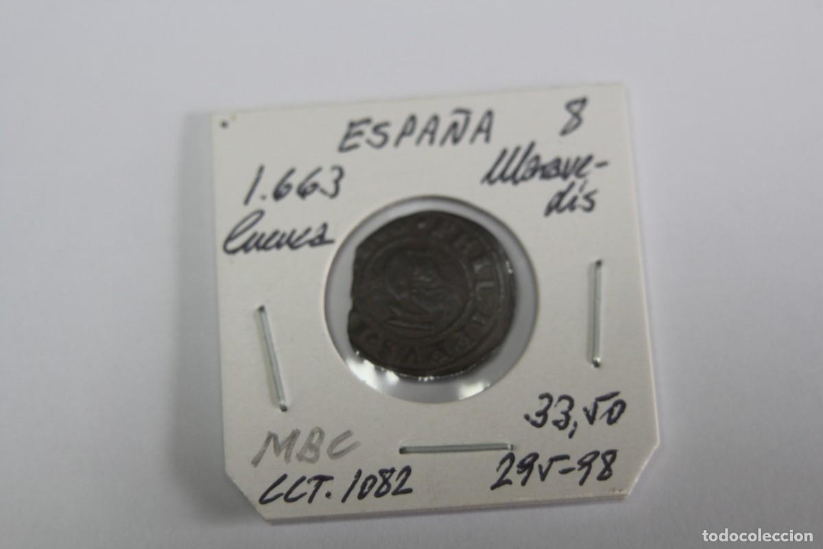 Monedas de Espa&ntilde;a: Moneda de 8 maravedis de 1663 CCT 1082 CUENCA en MBC - Foto 1
