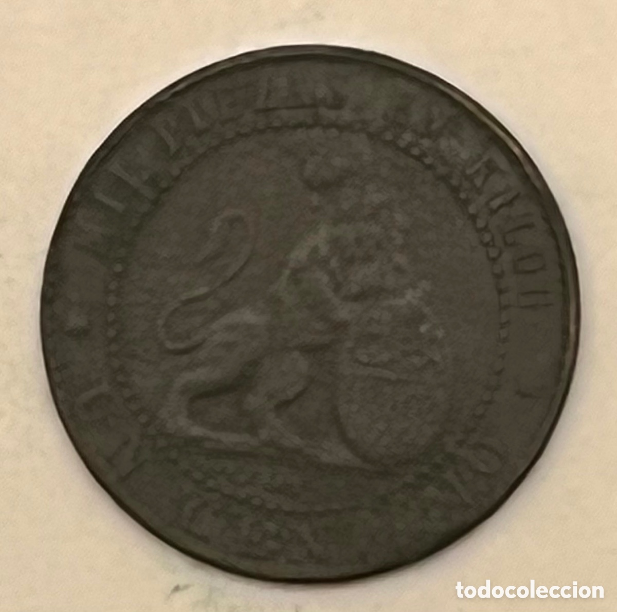 Monedas de Espa&ntilde;a: 1 C&Eacute;NTIMO 1870 GOBIERNO PROVISIONAL - COBRE - Foto 2