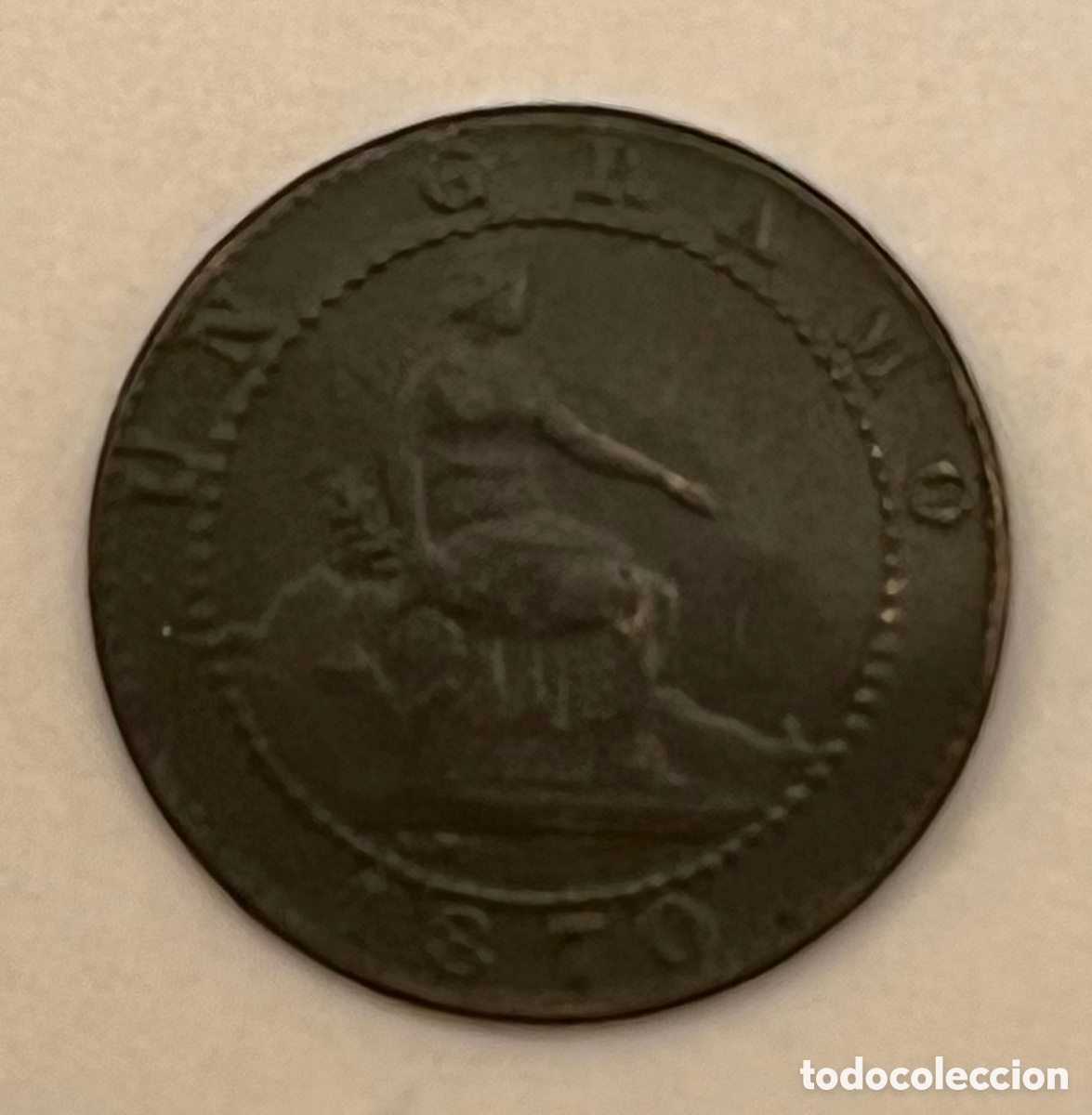 Monedas de Espa&ntilde;a: 1 C&Eacute;NTIMO 1870 GOBIERNO PROVISIONAL - COBRE - Foto 1