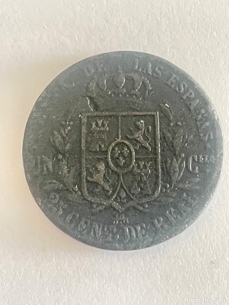 Monedas de Espa&ntilde;a: 25 CENTIMOS DE ISABEL II. A&Ntilde;O 1856 - Foto 2