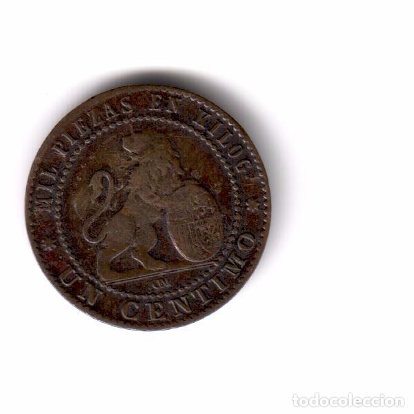 Monedas de Espa&ntilde;a: MONEDA ESPA&Ntilde;A 1870 GOBIERNO PROVISIONAL 1 CENTIMO - Foto 2