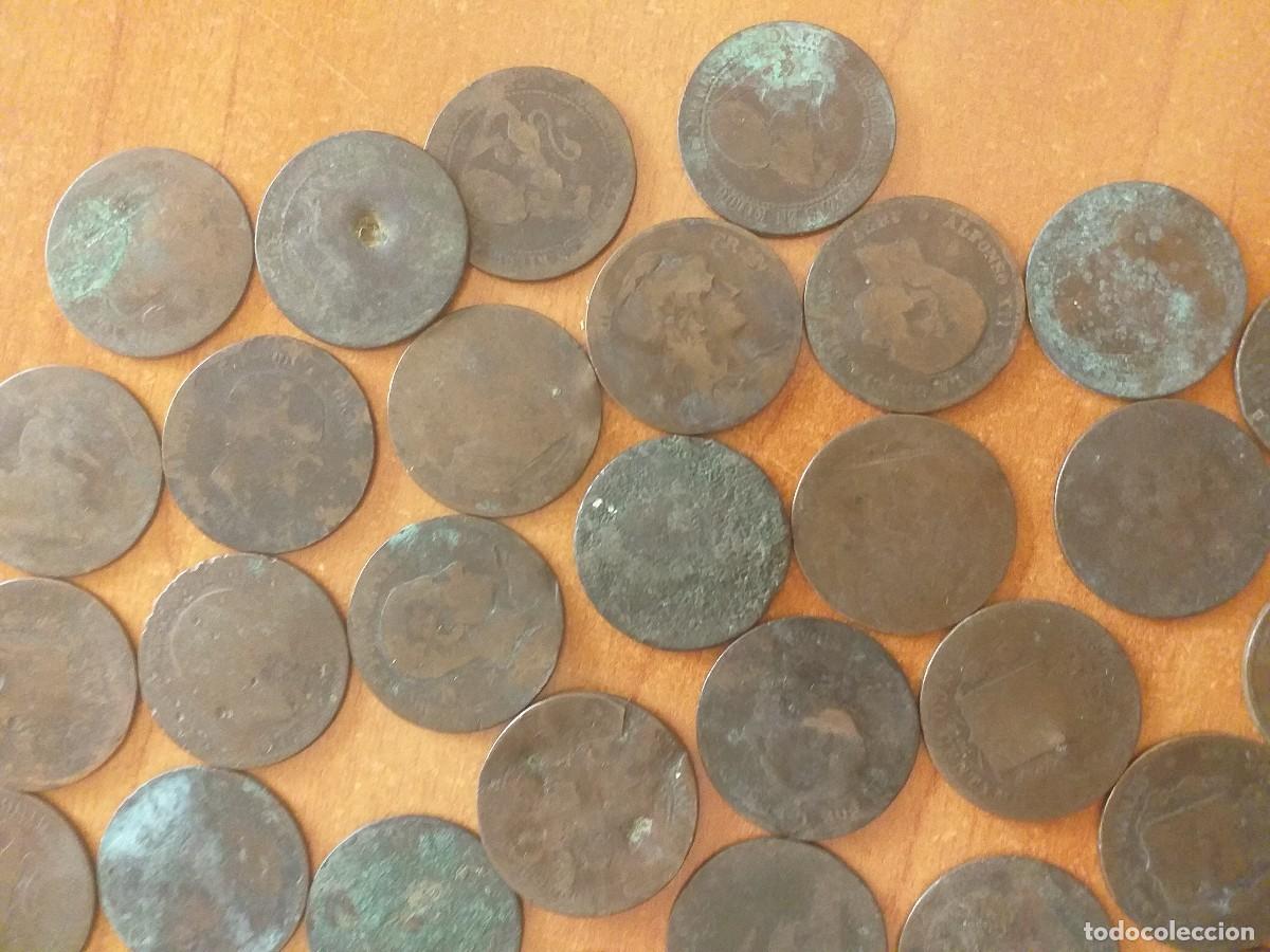 Monedas de Espa&ntilde;a: S XIX - 59 MONEDAS DE 5 CENTIMOS - ESPA&Ntilde;A - Foto 2