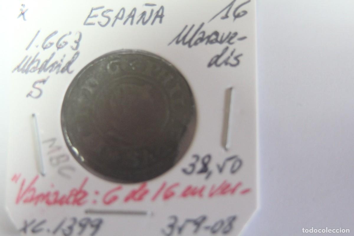 Monedas de Espa&ntilde;a: Moneda de 16 Maraved&iacute;s de 1663 S XC 1399 MADRID en MBC - Foto 1