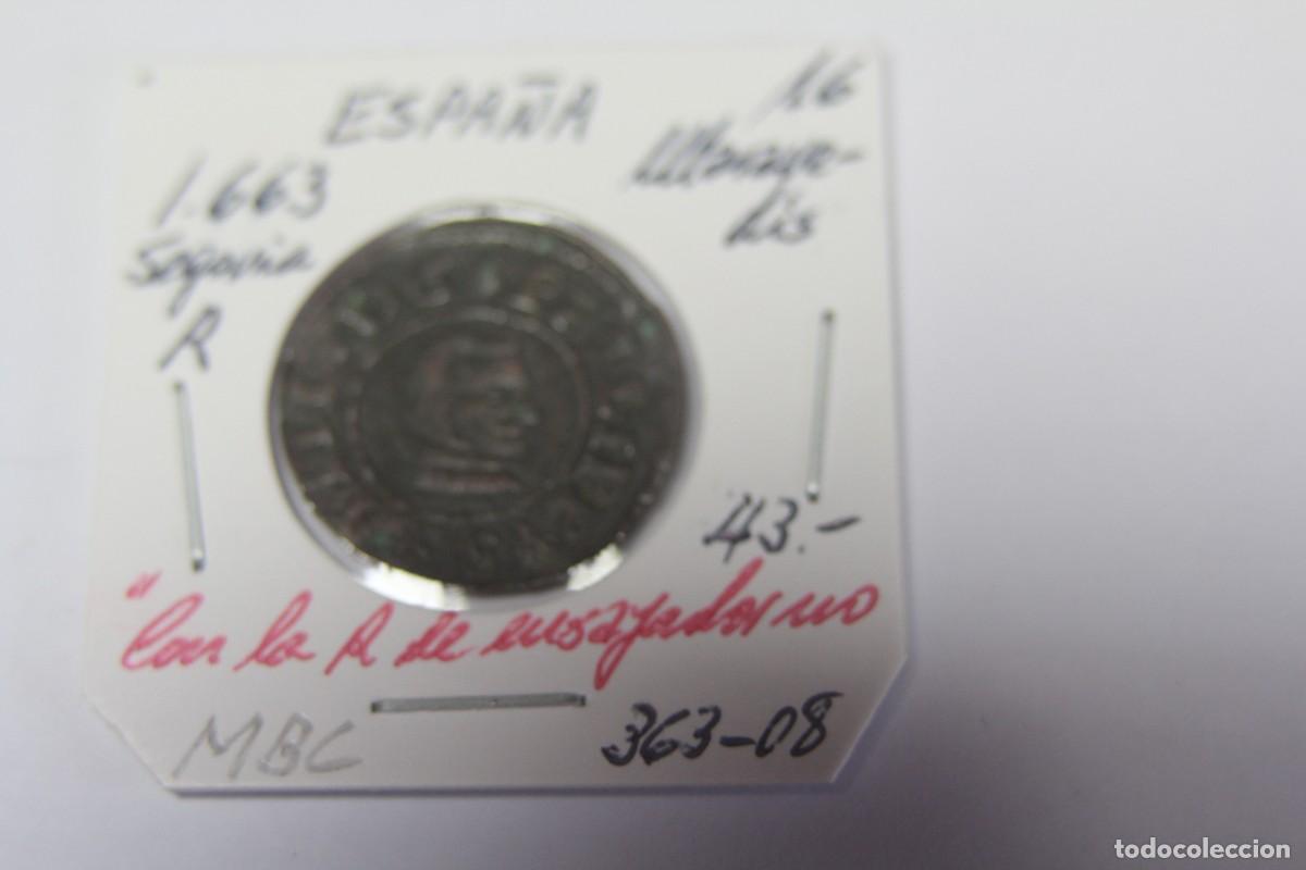 Monedas de Espa&ntilde;a: Moneda de 16 Maraved&iacute;s de 1663 R SEGOVIA en MBC - Foto 1