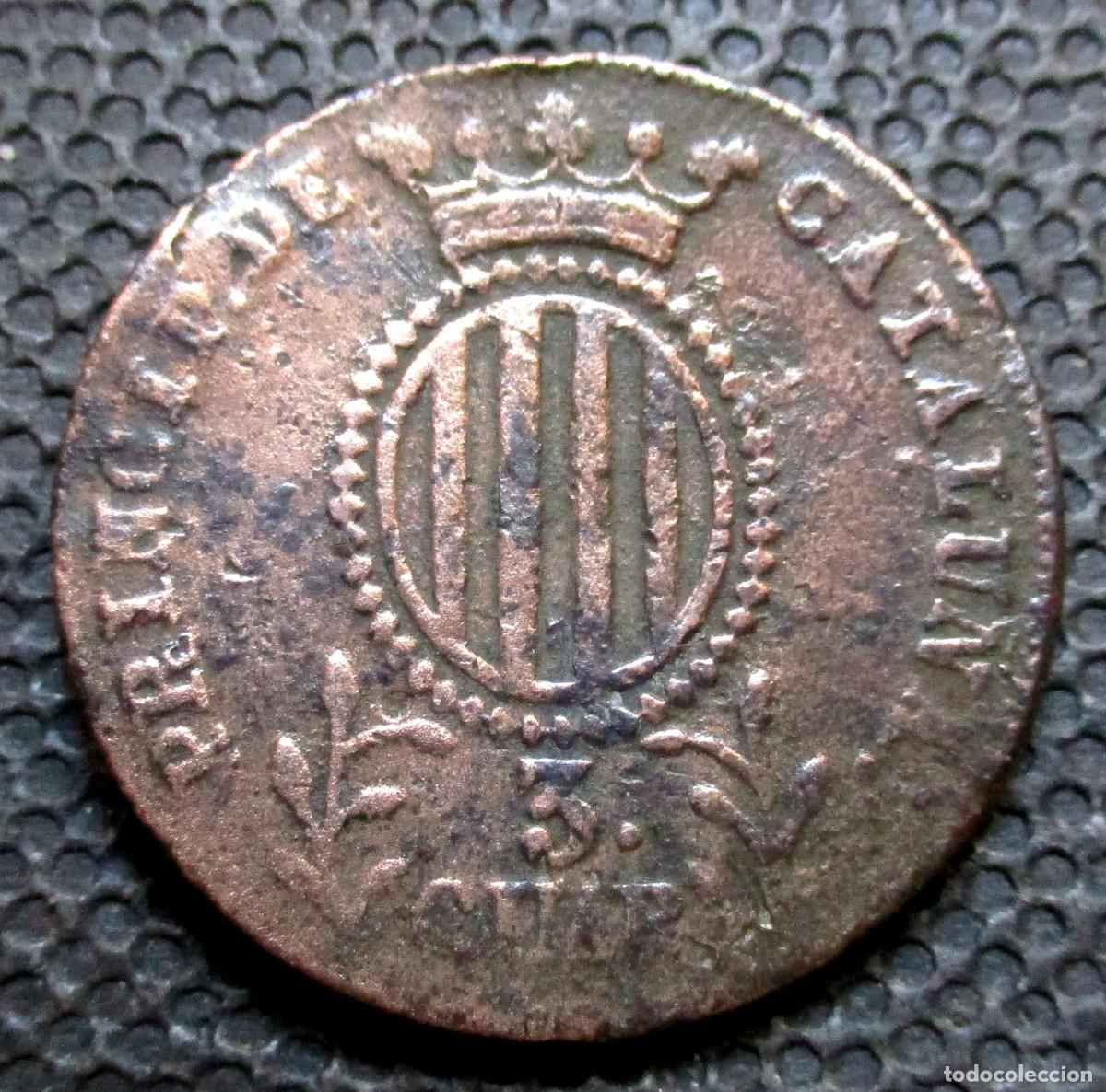 Monedas de Espa&ntilde;a: 3 QUARTOS 1841 -Princ. de Catalu&ntilde;a- Isabel II - Foto 1