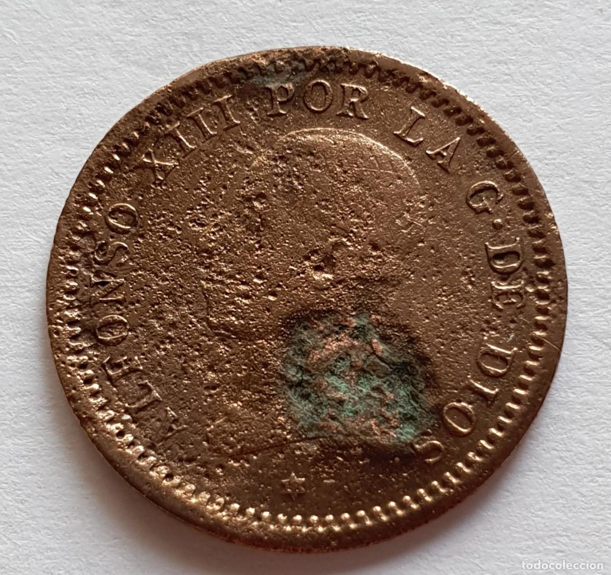 Monedas de Espa&ntilde;a: moneda de 2 centimos 1911 alfonso XIII - Foto 1