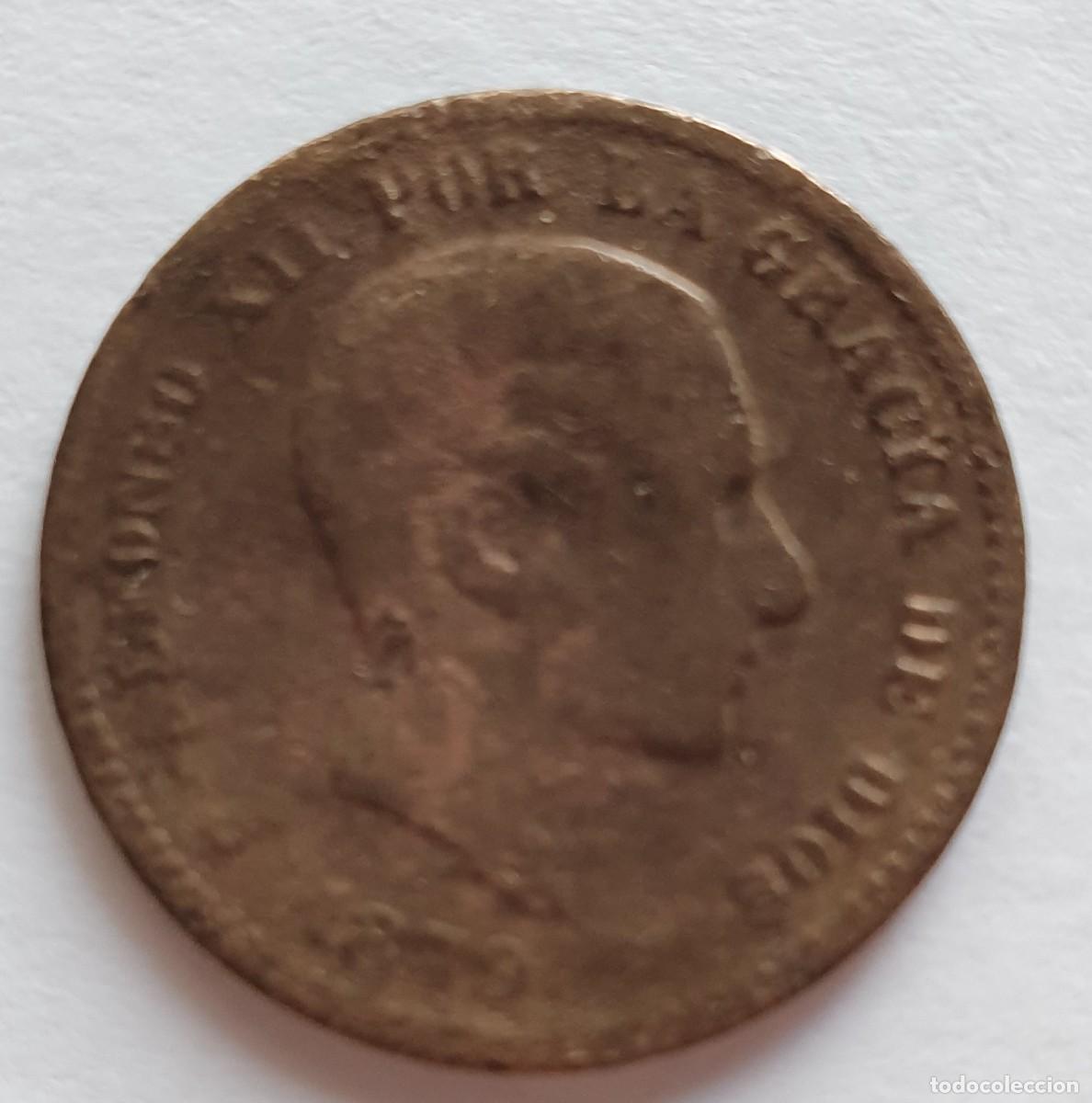 Monedas de Espa&ntilde;a: moneda de 5 centimos alfonso XII 1879 - Foto 1
