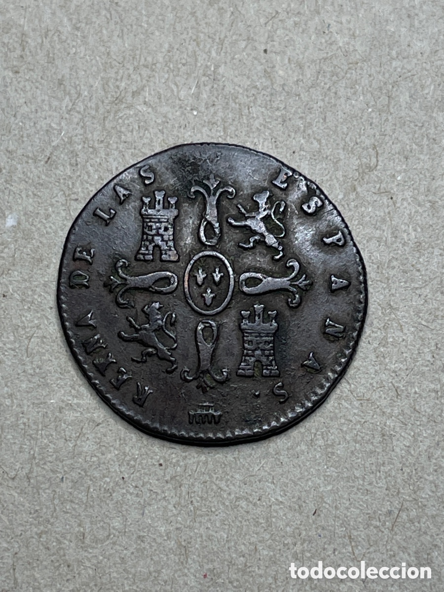 Monedas de Espa&ntilde;a: ISABEL II - 2 MARAVEDIS DE 1845 - SEGOVIA - Foto 2