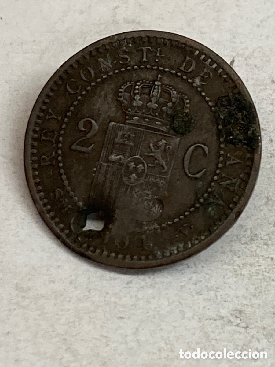 Monedas de Espa&ntilde;a: Moneda 2 c&eacute;ntimos 1904 J48 - Foto 2