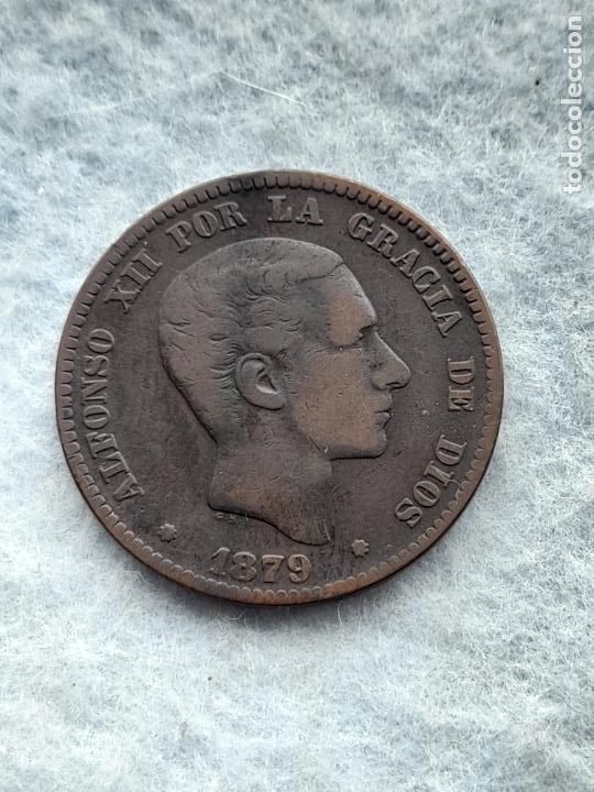 Monedas de Espa&ntilde;a: Alfonso XII. 10 C&eacute;ntimos. A&ntilde;o 1879. - Foto 1