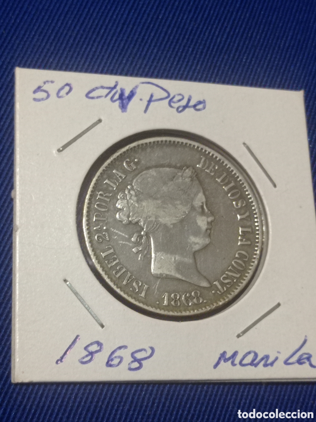 Monedas de Espa&ntilde;a: 50 CENTAVOS DE PESO 1868 - Foto 1