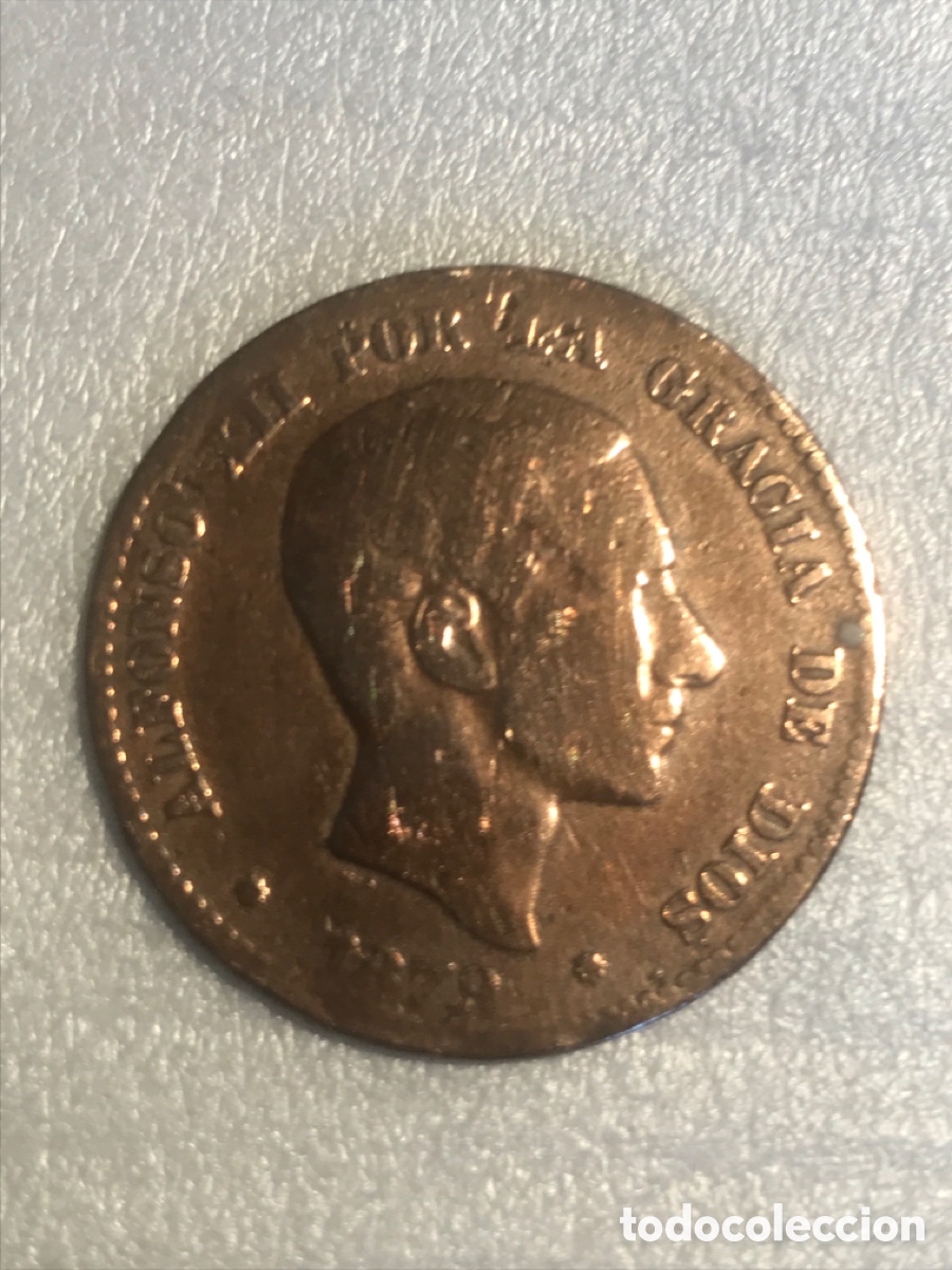 Monedas de Espa&ntilde;a: Moneda de 10 centimos ALFONSO XII de 1879 - Foto 1