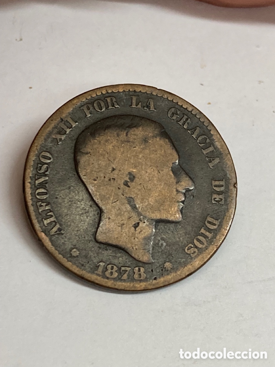 Monedas de Espa&ntilde;a: Moneda de diez c&eacute;ntimos 1878 L44 - Foto 1