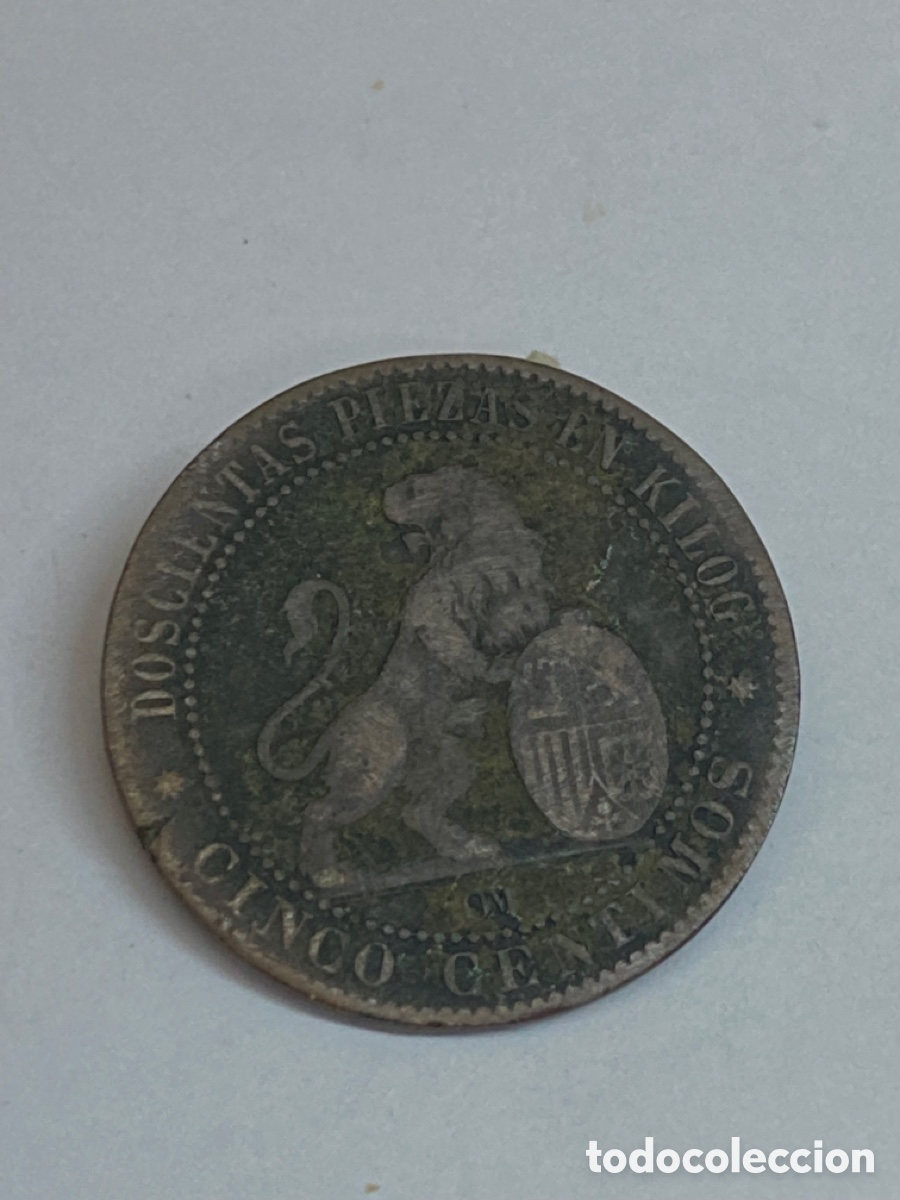 Monedas de Espa&ntilde;a: Moneda 5 c&eacute;ntimos 1870 L45 - Foto 2