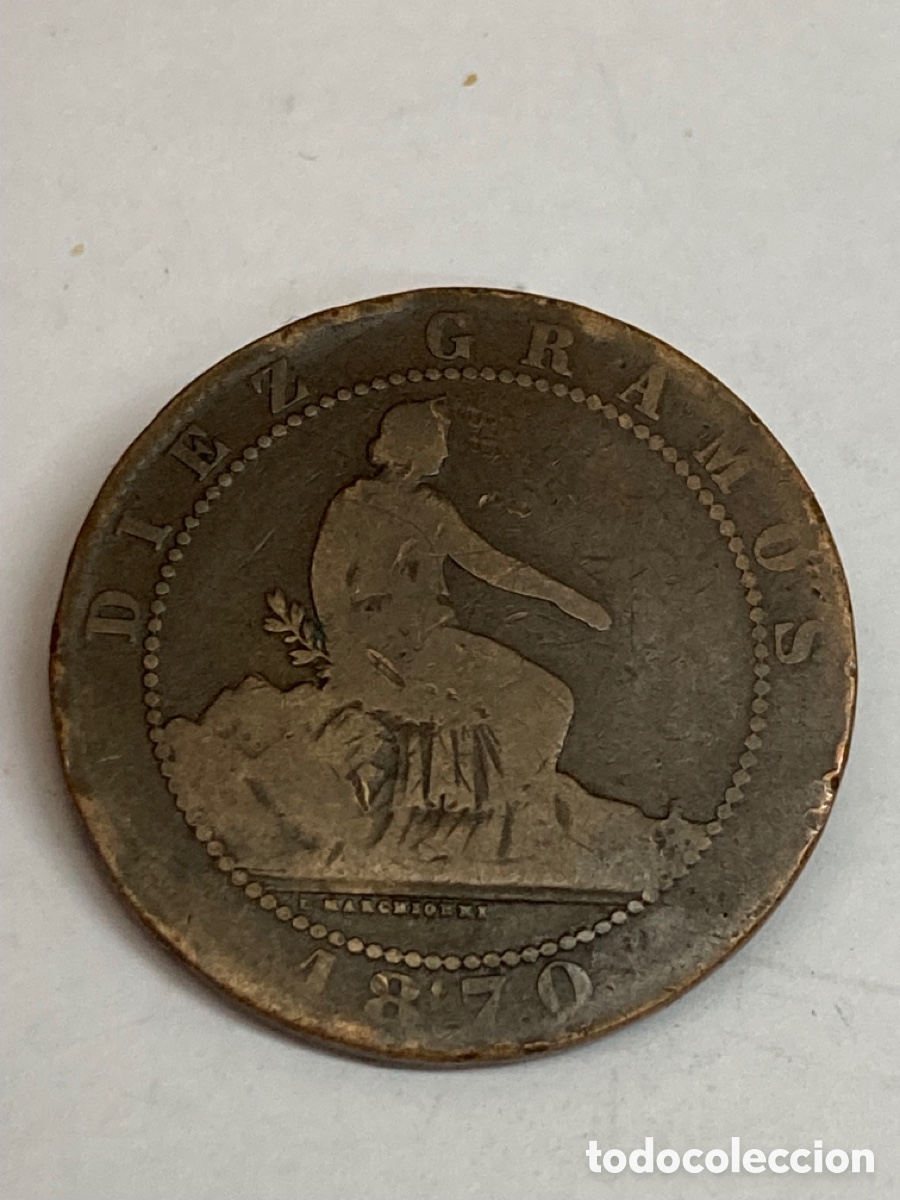 Monedas de Espa&ntilde;a: Moneda 10 c&eacute;ntimos 1870 L45 - Foto 1
