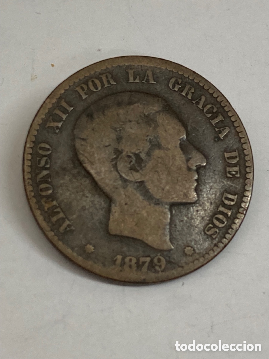 Monedas de Espa&ntilde;a: Moneda de 10 c&eacute;ntimos 1879 L45 - Foto 2