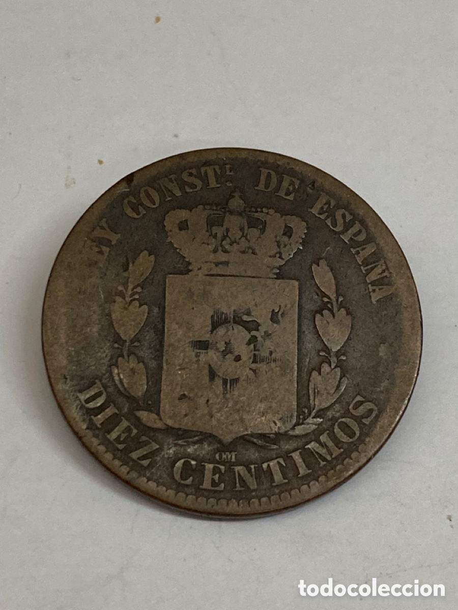Monedas de Espa&ntilde;a: Moneda de 10 c&eacute;ntimos 1879 L45 - Foto 1