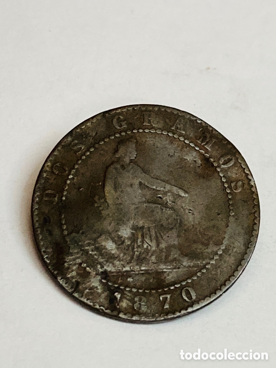 Monedas de Espa&ntilde;a: Moneda 2 c&eacute;ntimos 1870 L46 - Foto 1