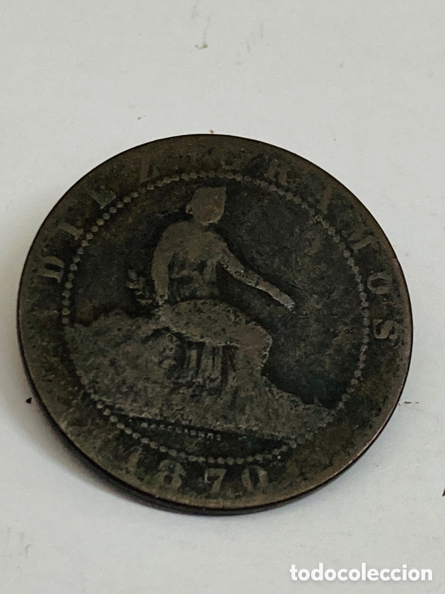Monedas de Espa&ntilde;a: Moneda 2 c&eacute;ntimos 1870 L46 - Foto 2