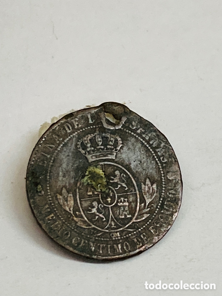Monedas de Espa&ntilde;a: Moneda medio c&eacute;ntimo de escudo 1868 - Foto 2