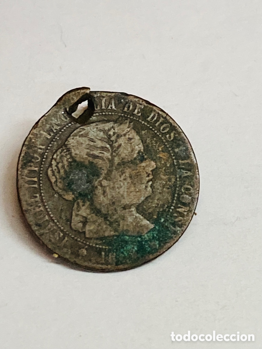 Monedas de Espa&ntilde;a: Moneda medio c&eacute;ntimo de escudo 1868 - Foto 1
