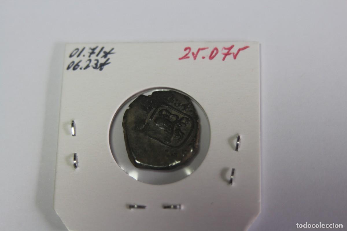 Monedas de Espa&ntilde;a: Moneda de 2 Maravedis de 1684 XC 867 LA CORU&Ntilde;A en BC+ - Foto 2