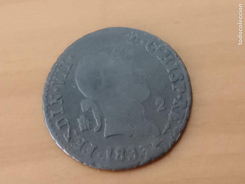 Monedas de Espa&ntilde;a: Moneda de 2 maravedis 1833 - Foto 1