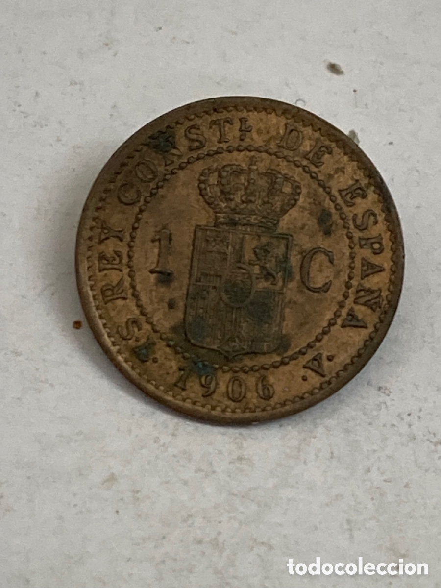 Monedas de Espa&ntilde;a: Moneda de 1 c&eacute;ntimo 1906 L40 - Foto 1