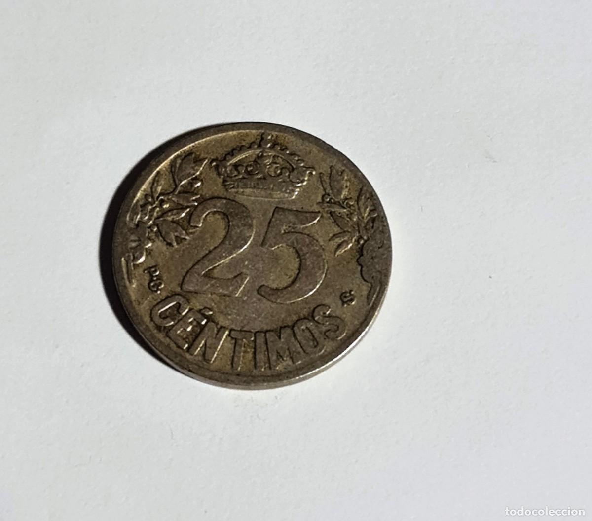 Monedas de Espa&ntilde;a: Moneda espa&ntilde;ola de 25 c&eacute;ntimos (1925) -PC- -S- - Foto 1