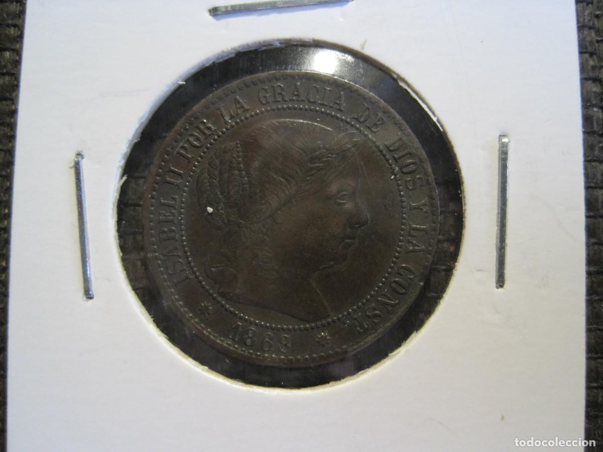 Monedas de Espa&ntilde;a: 2 1/2 c&eacute;ntimos de escudo 1868 Barcelona - Foto 1
