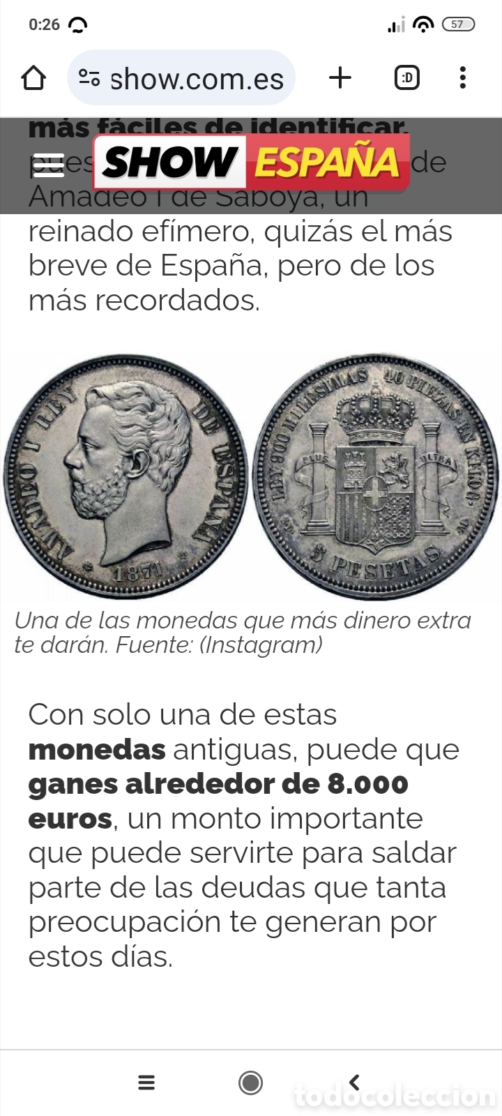 Monedas de Espa&ntilde;a: Moneda 5 pesetas plata Amadeo I - Foto 6