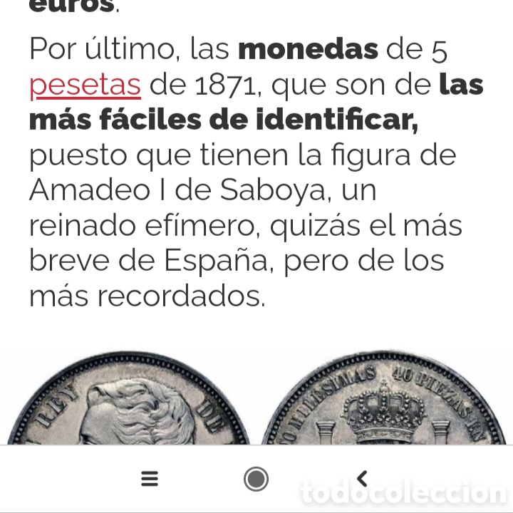 Monedas de Espa&ntilde;a: Moneda 5 pesetas plata Amadeo I - Foto 7