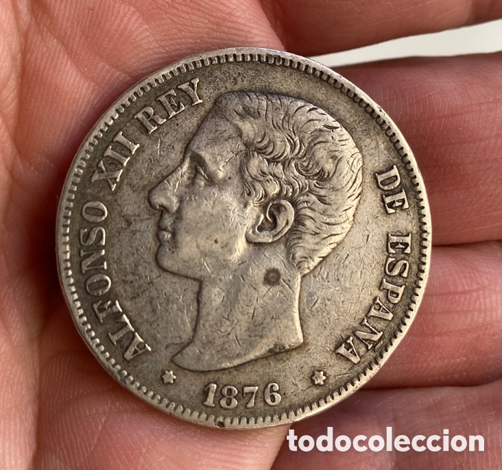 Monedas de Espa&ntilde;a: 5 PESETAS ALFONSO XII 1876 - Foto 1