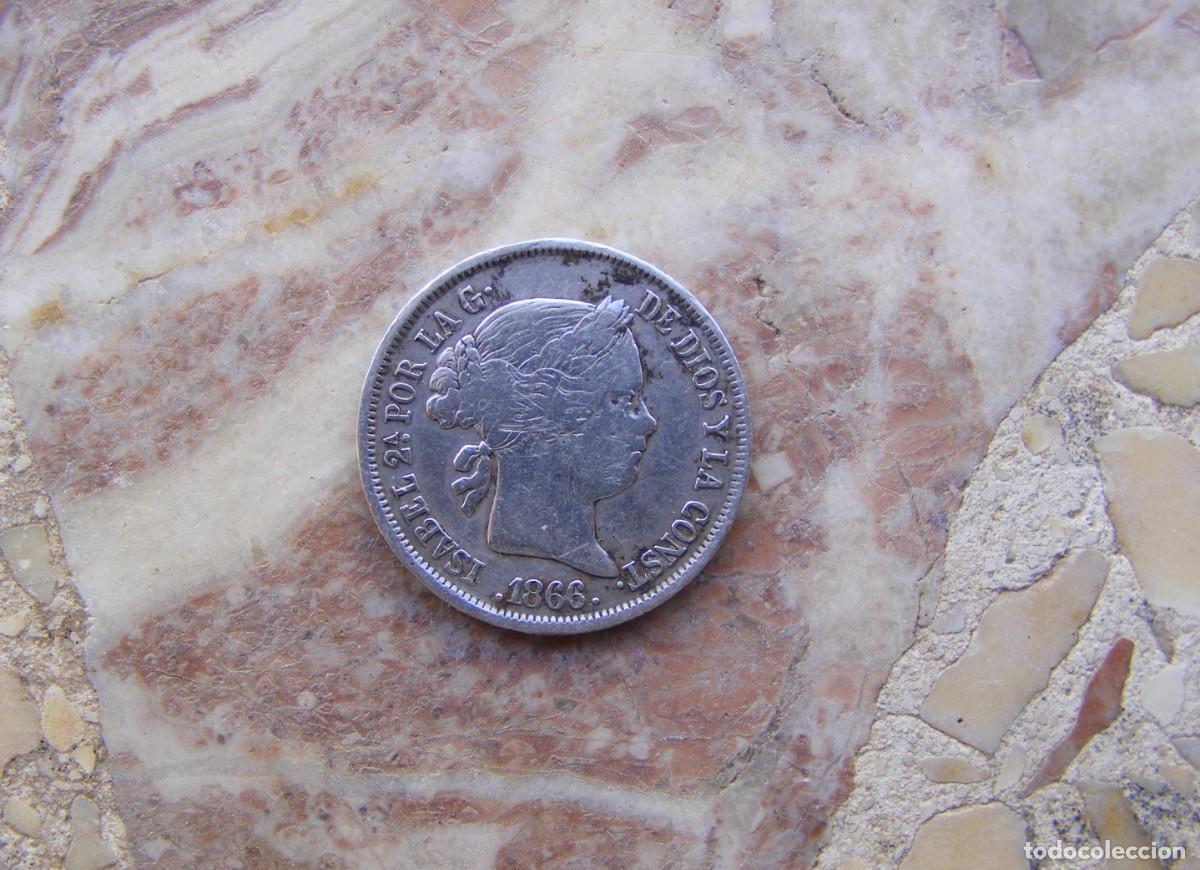 Monedas de Espa&ntilde;a: ISABEL II 40 CENTIMOS DE ESCUDO 1866 - Foto 1